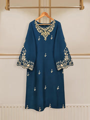 3 Piece - Pure Raw Silk Embroidered Suit S109640