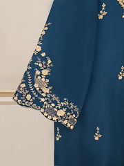 3 Piece - Pure Raw Silk Embroidered Suit S109640