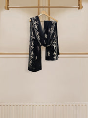 3 Piece - Pure Organza Embroidered Suit S110164