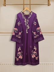 3 Piece - Pure Embroidered Raw Silk Suit S110153