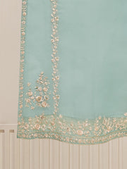 3 Piece - Pure Organza Embroidered Suit S110230