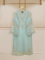3 Piece - Pure Organza Embroidered Suit S110230