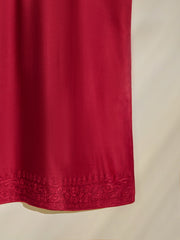 2 Piece - Pure Cotton Net Embroidered Suit S110467