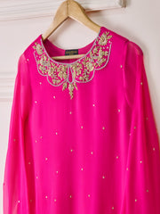 Pure Chiffon Embroidered Shirt S110444