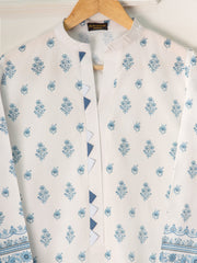2 Piece - Embroidered Printed Cambric Suit S111133