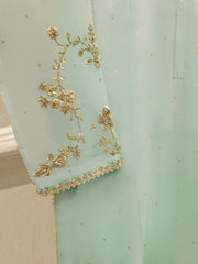 3 Piece - Pure Organza Embroidered Suit S111701