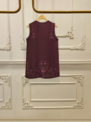 3 Piece - Pure Cotton Net Embroidered Suit S111793