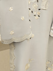 2 Piece- Pure Silk Net Embroidered Suit S111799
