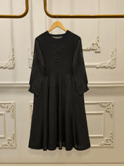 3 Piece - Pure Chiffon Embroidered Frock S111882