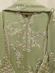 3 Piece - Pure Embroidered Organza Suit S111894