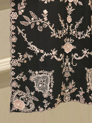 3 Piece- Pure Khadi Silk Embroidered Suit S112117