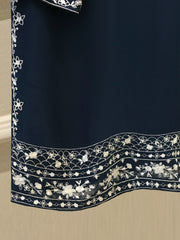 3 Piece - Bamber Chiffon Embroidered Suit S112254