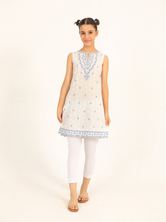 (Kids) 2 Piece - Embroidered Lawn Suit FKD-083