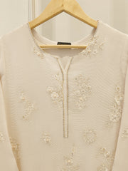 2 Piece - Pure Embroidered Cotton Net Suit S112453