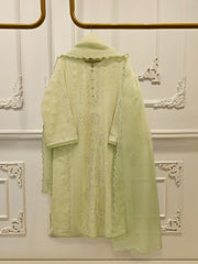 3 Piece- Pure Embroidered Sheesha Silk Suit S112570