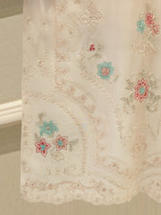 3 Piece- Pure Embroidered Sheesha Silk Suit S112727