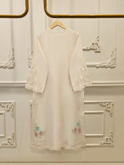 3 Piece- Pure Embroidered Sheesha Silk Suit S112727