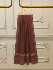 3 Piece- Pure Embroidered Sheesha Silk Suit S112858