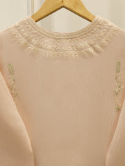 3 Piece - Pure Embroidered Cotton Net Suit S112893