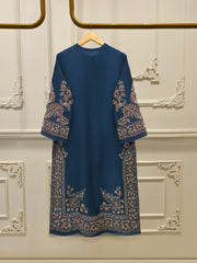 3 Piece- Pure Embroidered Sheesha Silk Suit S112899