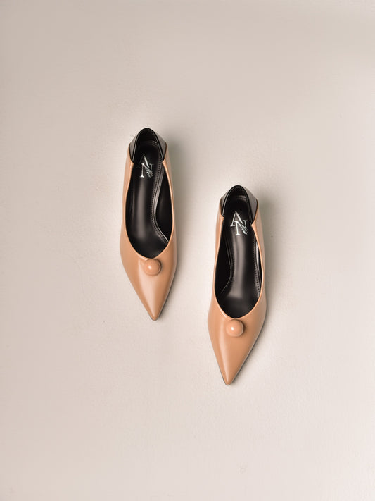 Pointy Taupe Heels FW00102