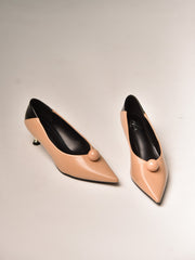 Pointy Taupe Heels FW00102