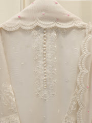 3 Piece - Pure Embroidered Cotton Net Suit S112932