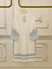 3 Piece - Pure Embroidered Cotton Net Suit S112942