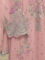 3 Piece - Pure Embroidered Cotton Net Suit S112986