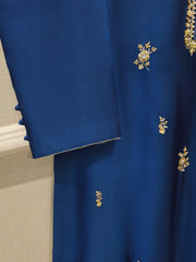 Pure Embroidered Sheesha Silk Shirt S113078