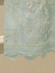 3 Piece- Pure Sheesha Silk Embroidered Suit S113069