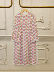 Digital Printed Embroidered Cambric Shirt S113070