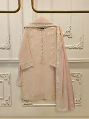 3 Piece - Pure Embroidered Cotton Net Suit S113171