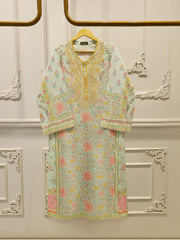 Digital Printed Embroidered Cambric Shirt S112869