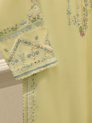 3 Piece - Pure Embroidered Cotton Net Suit S113239