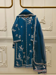 3 Piece - Pure Khaddi Silk Embroidered Suit S113242