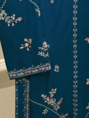 3 Piece - Pure Khaddi Silk Embroidered Suit S113242