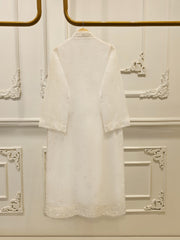 (Unstitched) 3 Piece - Pure Embroidered Cotton Net Suit S113611