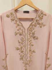Pure Embroidered Sheesha Silk Shirt S113886