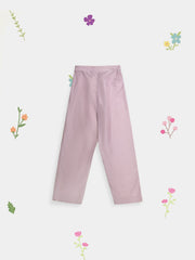 (Kids) 2 Piece - Embroidered Cotton Net Suit KD096