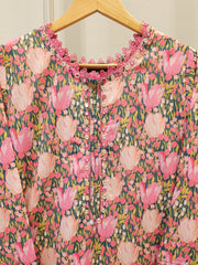 Digital Printed Cambric Shirt S114152
