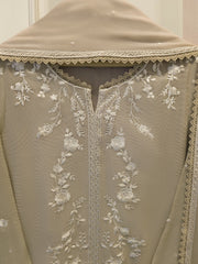 3 Piece - Pure Embroidered Cotton Net Suit S114170