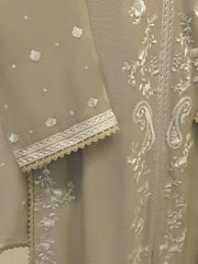 3 Piece - Pure Embroidered Cotton Net Suit S114170