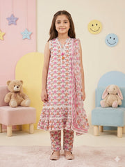 (Teens) 3 Piece - Digital Printed Lawn Suit TN00006