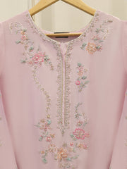 Pure Embroidered Sheesha Silk Shirt S114552