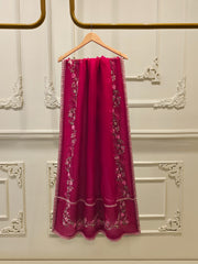 3 Piece- Pure Sheesha Silk Embroidered Suit S114551