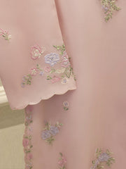 3 Piece - Pure Organza Embroidered Suit S114708