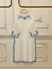 (Unstitched) 3 Piece - Pure Embroidered Cotton Net Suit S114767