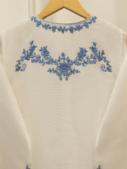 (Unstitched) 3 Piece - Pure Embroidered Cotton Net Suit S114767