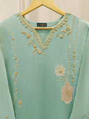 2 Piece- Pure Sheesha Silk Embroidered Suit S114815